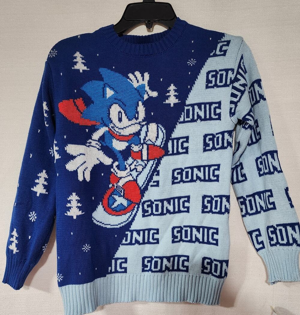Sonic the Hedgehog Christmas sweater for kids Medium